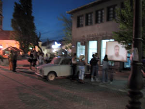 on the second night, in front of the Batajnica Local Community building