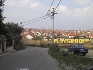 On the pitch of FC Partizan in Kaludjerica